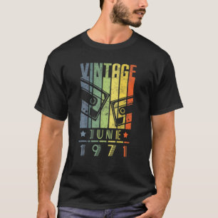 Camiseta Junho De 1971 Retro Vintage 50 Aniversário De 50 A