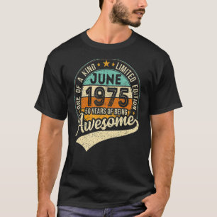 Camiseta Junho De 1975 47º Aniversário 47 Anos De Esforço