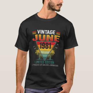 Camiseta Junho de 1981 42º 42 Anos Sendo Incrível