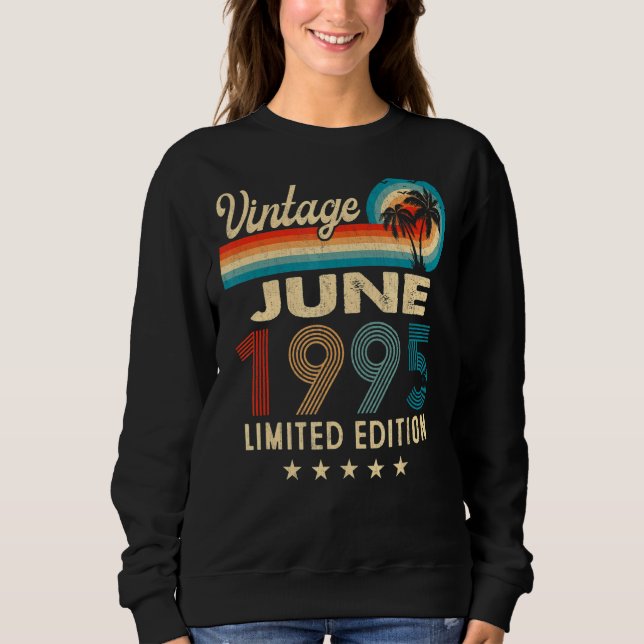 Camiseta Junho de 1995 27th Birthday Vintage (Frente)