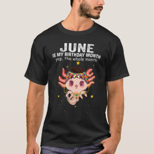 Camiseta Junho É Meu Mês De Aniversário Sim O Mês Todo Rosa