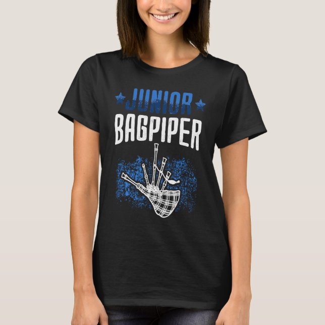 Camiseta Junior Bagpiper Bagpipes Scottish Bagpipe  1 (Frente)