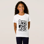 Camiseta Junior Jr. Bridesmaid, festa de casamento<br><div class="desc">Camisa de Bridesmaid Júnior Jr.,  t-shirt da tipografia negra. Um presente perfeito para seus membros festas de casamento.</div>