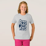 Camiseta Junior Jr. Bridesmaid, festa de casamento, Marinho<br><div class="desc">Camisa de Bridesmaid Júnior Jr. de casamento moderno,  camiseta de tipografia azul Marinho. Um presente perfeito para seus membros festas de casamento.</div>