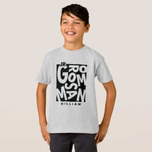 Camiseta Júnior Jr. Padrinho de casamento em tipografia neg
