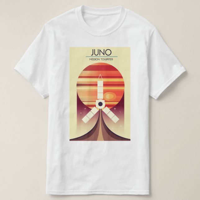Camiseta Juno - Missão a Júpiter Arte Espacial (Frente do Design)