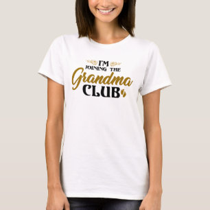 Camiseta Juntando-Se Ao Anúncio De Gravidez Do Clube Avó