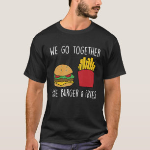 Camiseta Juntar Fries Cheeseburger Burger Rápido Burger de