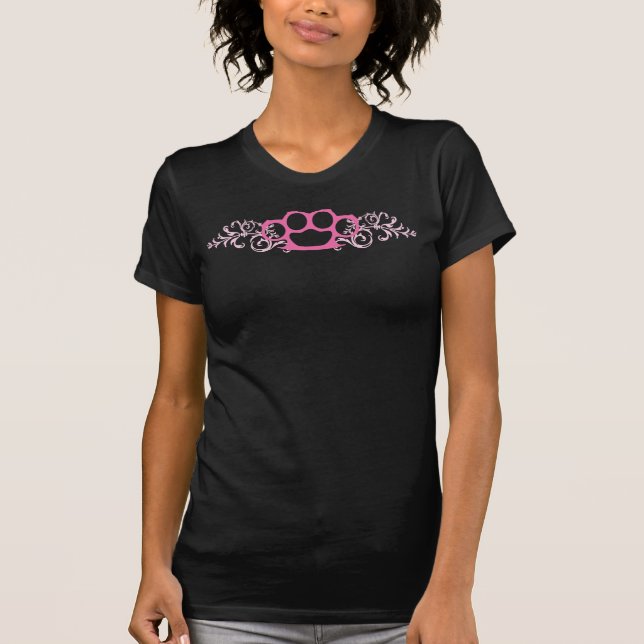 Camiseta Juntas de bronze cor-de-rosa (Frente)