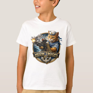 Camiseta Junte-se à Elite. Junte-se às Tropas Meow