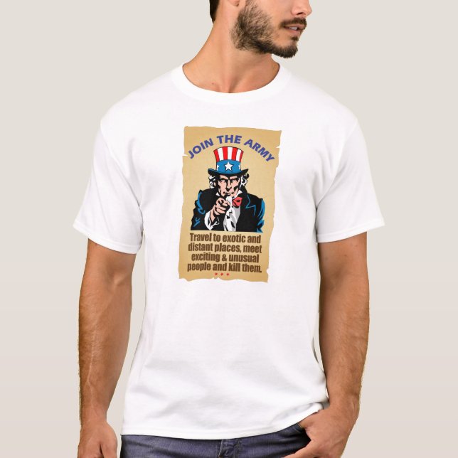 Camiseta Junte-se ao exército - tio Sam (Frente)