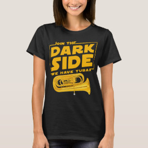 Camiseta Junte-Se Ao Jogador Do Lado Escuro Da Tuba