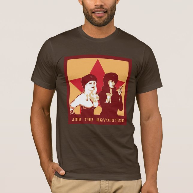Camiseta Junte-se ao T da revolução (os homens) (Frente)