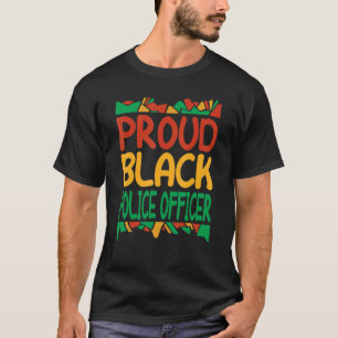Camiseta Junteenésimo Orgulhoso Oficial da Polícia Negra Pa