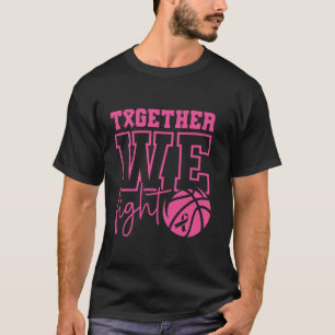 Camiseta Juntos, Combatemos O Awarene Do Cancer De Basquete