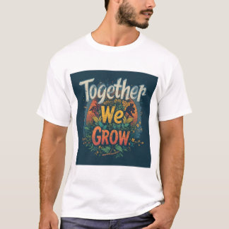 Camiseta Juntos Crescemos - Trabalho de arte de Natureza Vi