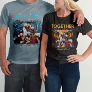 Camiseta Juntos Desde Estilo Retro de Bootleg Foto Personal