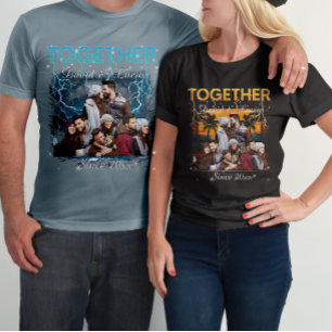 Camiseta Juntos Desde Estilo Retro de Bootleg Foto Personal