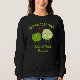 Camiseta JUNTOS É MELHOR Repolho Fofo Casais no Dia dos Nam