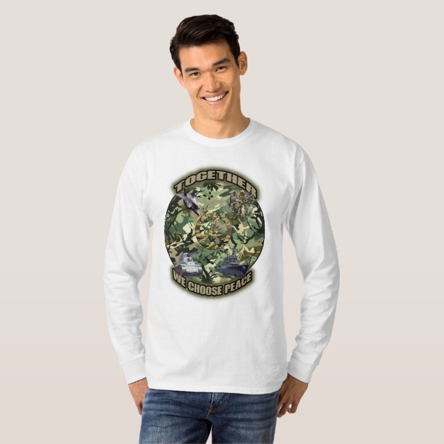 Camiseta Juntos, escolhemos a paz (Frente Completa)