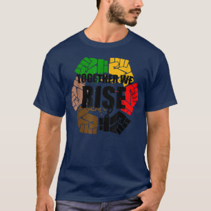 Camiseta Juntos, Levantamos A Bandeira Americana Da África
