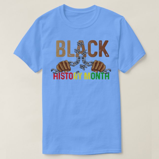 Camiseta Juntos, Levantamos a História Negra, o poder sobe  (Frente do Design)