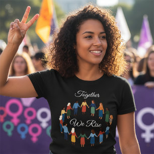 Camiseta Juntos Nós Subimos Dia Internacional da Mulher