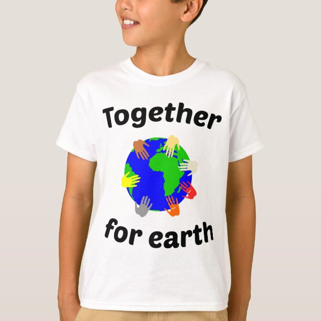 Camiseta juntos para a Terra (Frente)