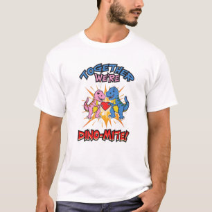 Camiseta Juntos somos Dino-Mite Engraçado Dinossauro Amor