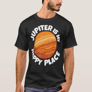 Camiseta Júpiter É Meu Lugar Feliz Astrologia
