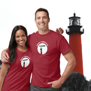 Camiseta Jupiter Florida Red Lighthouse Fotografia