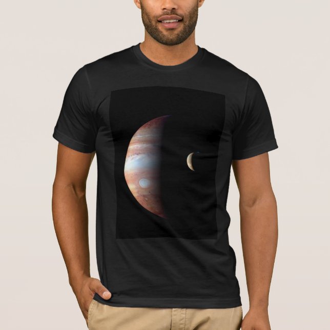 Camiseta Júpiter Planeta Gasoso Gigante & Io Lua Galileana (Frente)