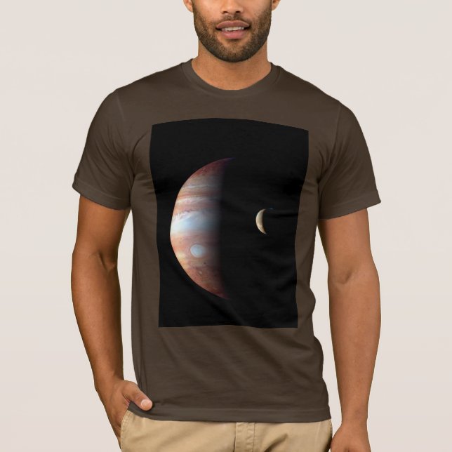 Camiseta Júpiter Planeta Gigante Gasoso & Io Lua Galileana (Frente)