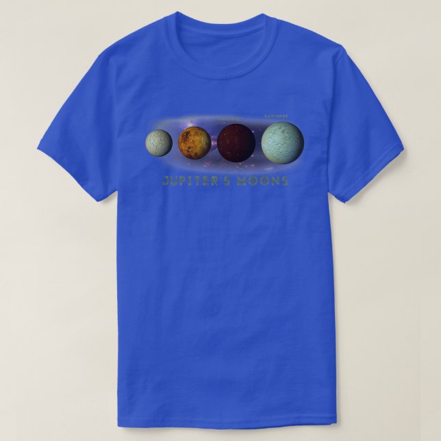 Camiseta Jupiters Moons Europa Io Callisto Ganymede Espaço  (Frente do Design)