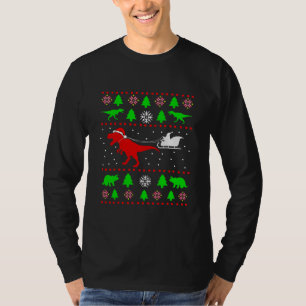 Camiseta Jura de Natal Feia de Dinossauro para crianças ad