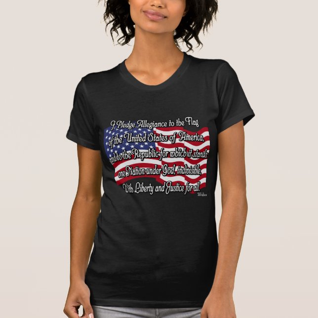 Camiseta Juramento de Lealdade com Bandeira dos EUA (Frente)