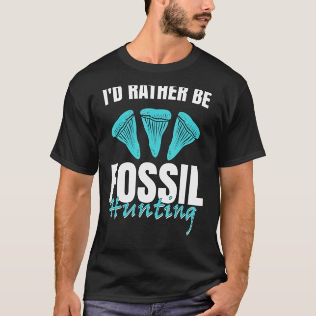 Camiseta Jurássico Fóssil Digging World I Preferencialmente (Frente)
