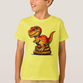 Camiseta Jurássico Larga O T-Rex Pooping