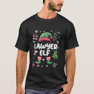 Camiseta Jurista da família Elf Fato de Natal Tee L