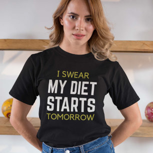 Camiseta Juro Que Minha Dieta Começa Amanhã