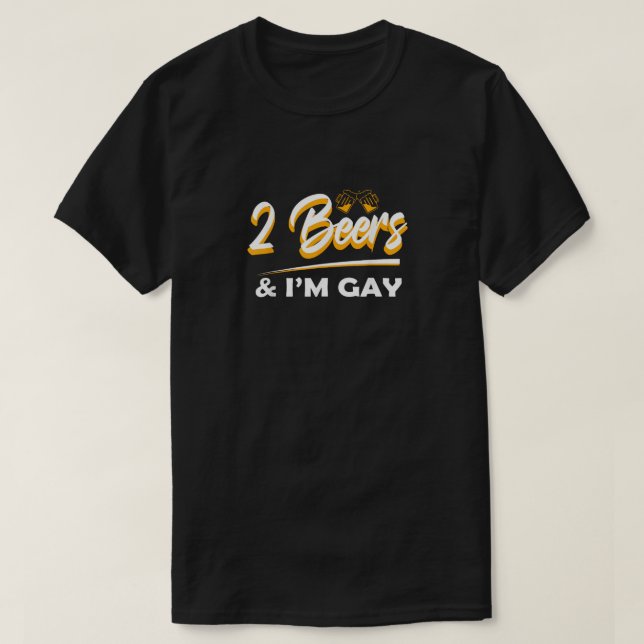Camiseta Just 2 Beers (Frente do Design)