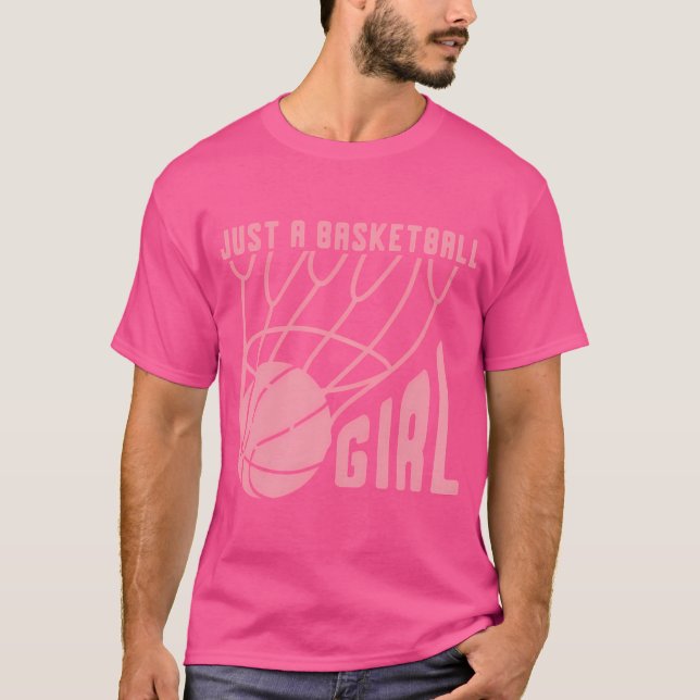 Camiseta Just A Basketball Girl Basketball Player Women Bas (Frente)