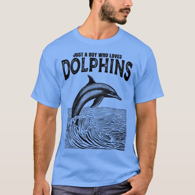 Camiseta Just A Boy Who Loves Dolphins (Frente)