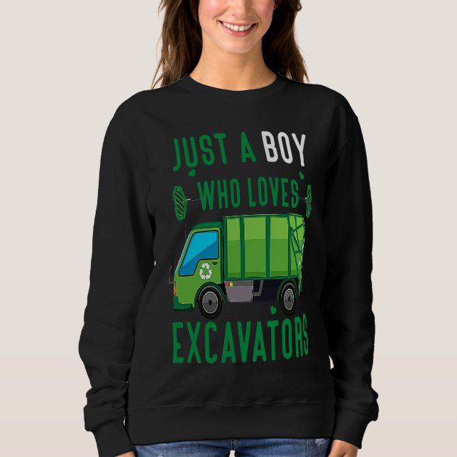 Camiseta Just A Boy Who Loves Garbage Trucks funny idea 3 (Frente)