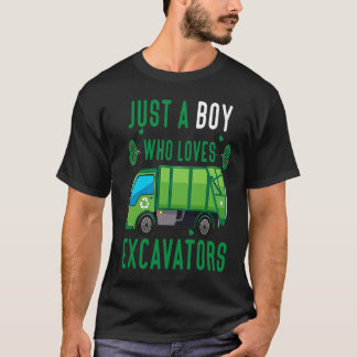 Camiseta Just A Boy Who Loves Garbage Trucks funny idea 3