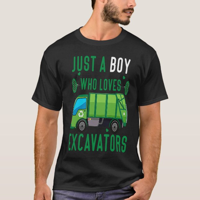 Camiseta Just A Boy Who Loves Garbage Trucks funny idea 3 (Frente)