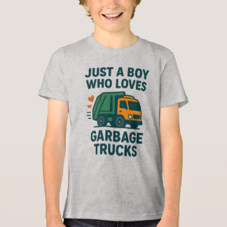 Camiseta Just a Boy Who Loves Garbage Trucks Kids          