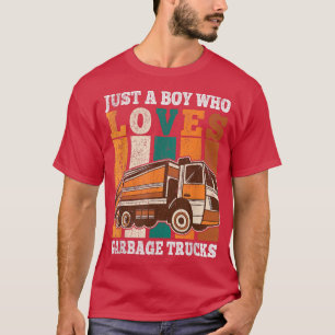 Camiseta Just A Boy Who Loves Garbage Trucks Kids Boys Garb