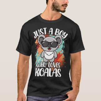 Camiseta Just A Boy Who Loves Koalas Funny Retro Animal Boy
