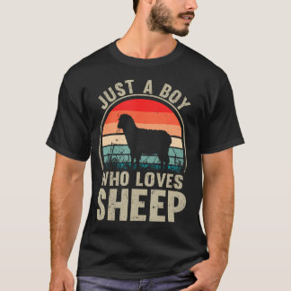 Camiseta Just A Boy Who Loves Sheep Recto Farmer Sheep Love